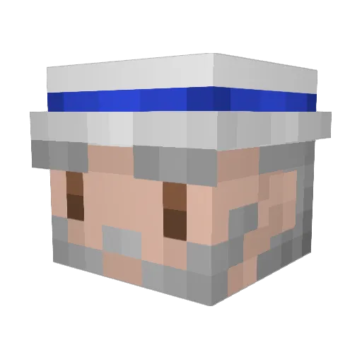 LightCopper Minecraft avatar head, 3D render
