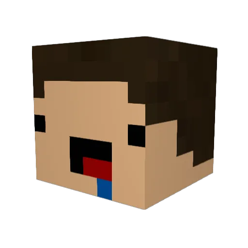 LightDropz Minecraft avatar head, 3D render