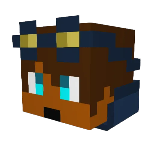 LightFusionYT Minecraft avatar head, 3D render
