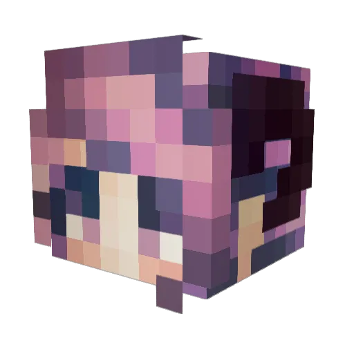 LightGlint Minecraft avatar head, 3D render