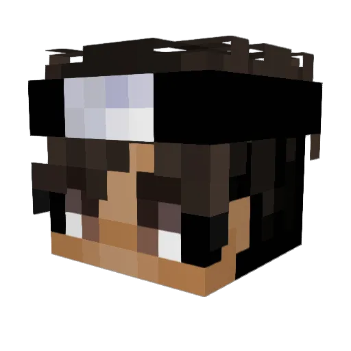 LightIsBad Minecraft avatar head, 3D render