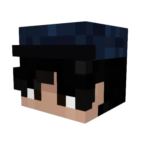LightLM Minecraft avatar head, 3D render