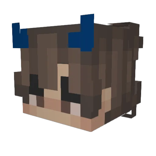LightLix Minecraft avatar head, 3D render