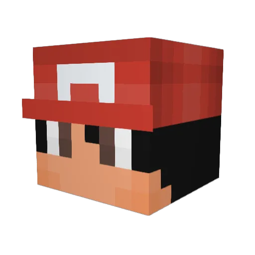 LightMillenium Minecraft avatar head, 3D render
