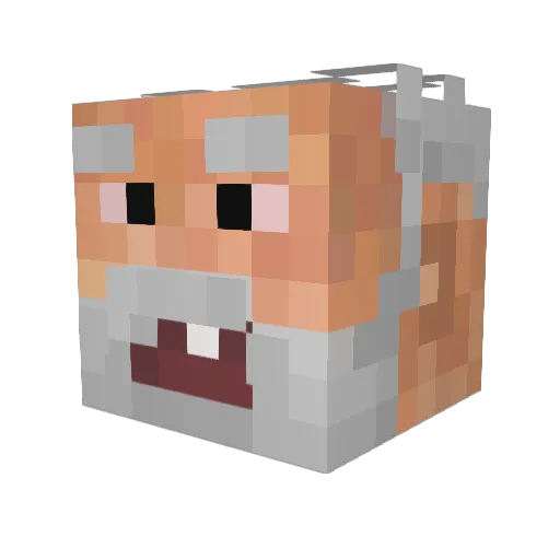 LightMoon22 Minecraft avatar head, 3D render