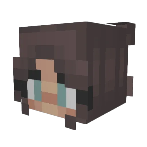 LightOlivka Minecraft avatar head, 3D render