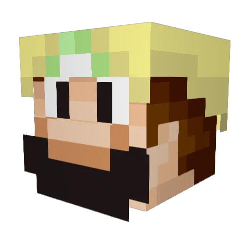 LightSethBling Minecraft avatar head, 3D render