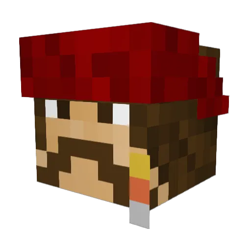 LightSoap Minecraft avatar head, 3D render