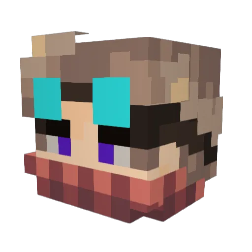 LightTempler Minecraft avatar head, 3D render