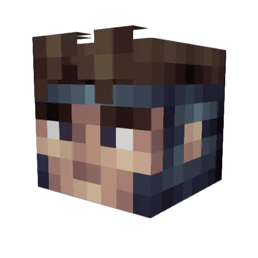LightTheFuse Minecraft avatar head, 3D render
