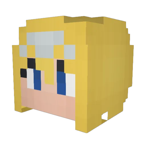 LightVirus Minecraft avatar head, 3D render