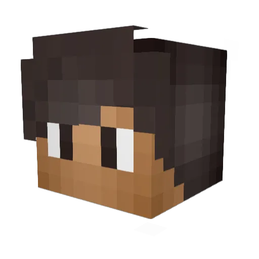 LightWarp Minecraft avatar head, 3D render