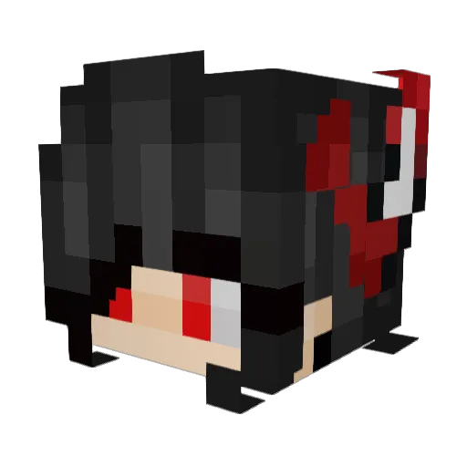 LightWingTheWolf Minecraft avatar head, 3D render