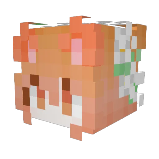 LightWisteria Minecraft avatar head, 3D render