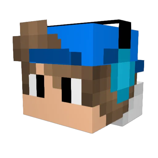 LightXEthan Minecraft avatar head, 3D render