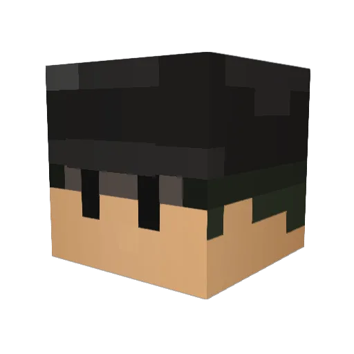 LightZ_MT09 Minecraft avatar head, 3D render