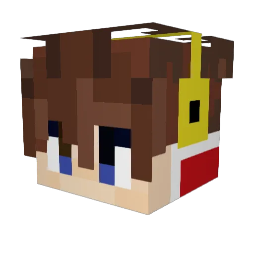 Light_95_YT Minecraft avatar head, 3D render