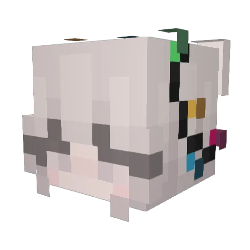Light_AFire Minecraft avatar head, 3D render