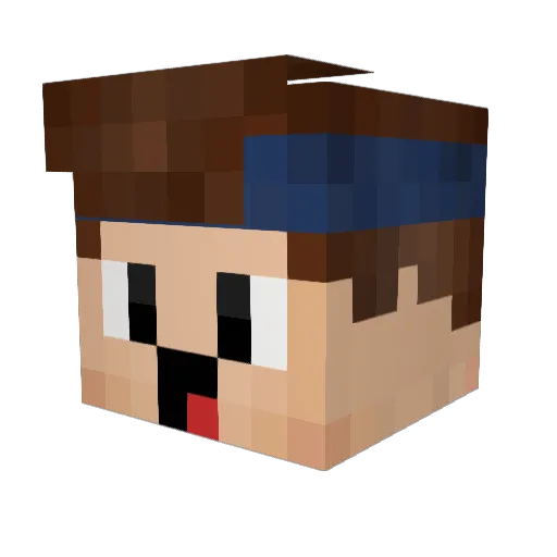 Light_Power Minecraft avatar head, 3D render