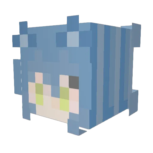 Light_Rain_0212 Minecraft avatar head, 3D render