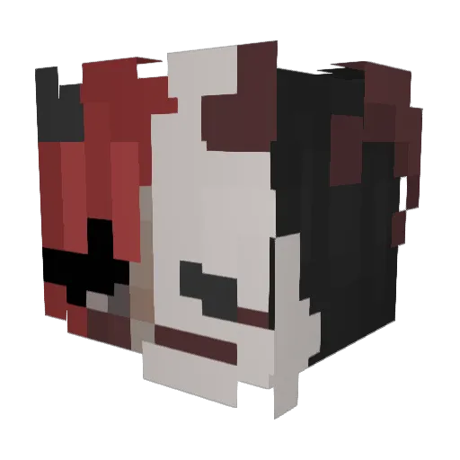 Light_The Minecraft avatar head, 3D render