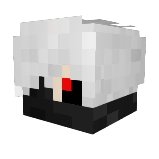 Light_YouTube Minecraft avatar head, 3D render