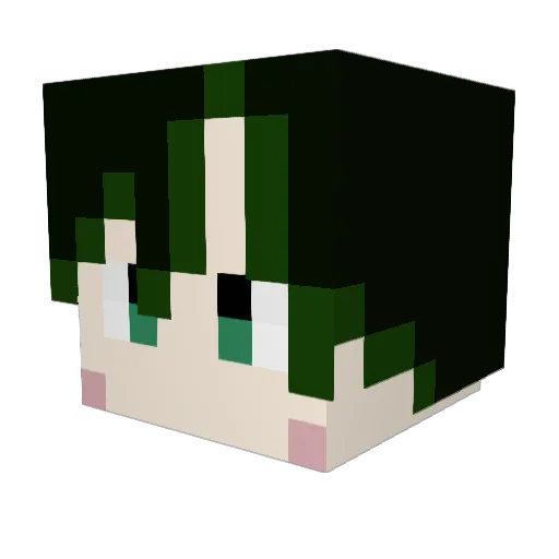 Light_tyan Minecraft avatar head, 3D render