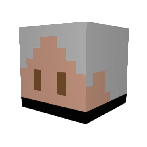 Light_world Minecraft avatar head, 3D render