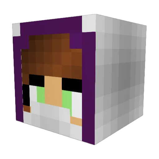 Lightangel Minecraft avatar head, 3D render