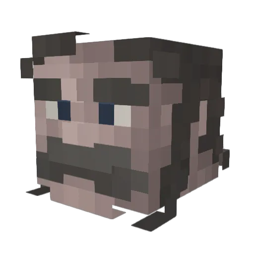 LightbringerArts Minecraft avatar head, 3D render