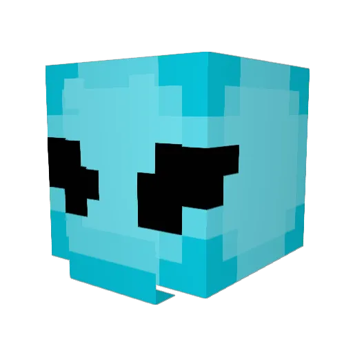 Lightcomand Minecraft avatar head, 3D render