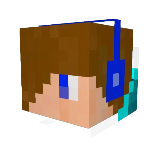 LightedBlox Minecraft avatar head, 3D render