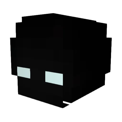 Lightener Minecraft avatar head, 3D render