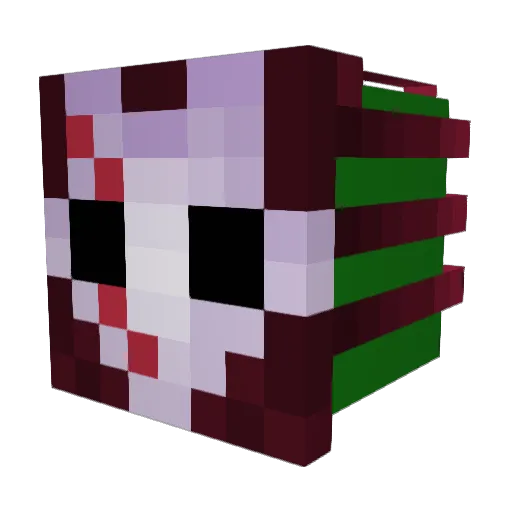 LighterAssasin Minecraft avatar head, 3D render