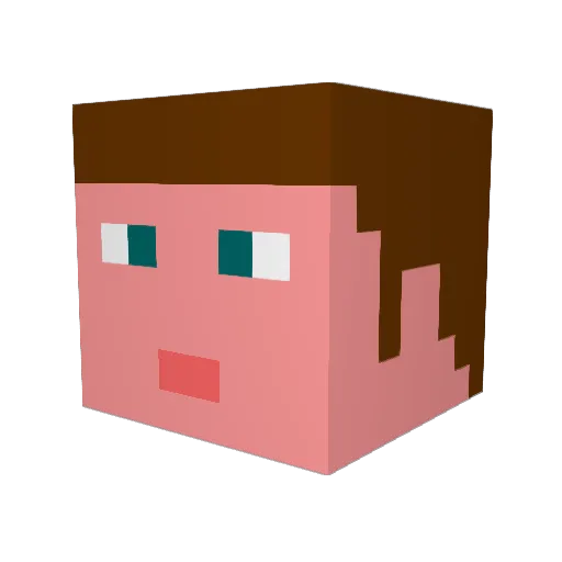 LighterFever Minecraft avatar head, 3D render