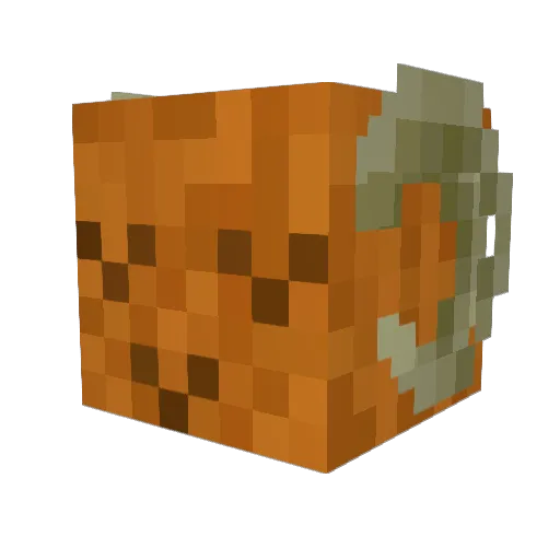 Lightey Minecraft avatar head, 3D render