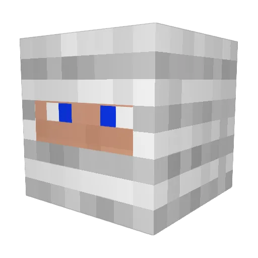 Lightfax Minecraft avatar head, 3D render
