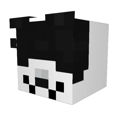 Lightfulwolf Minecraft avatar head, 3D render