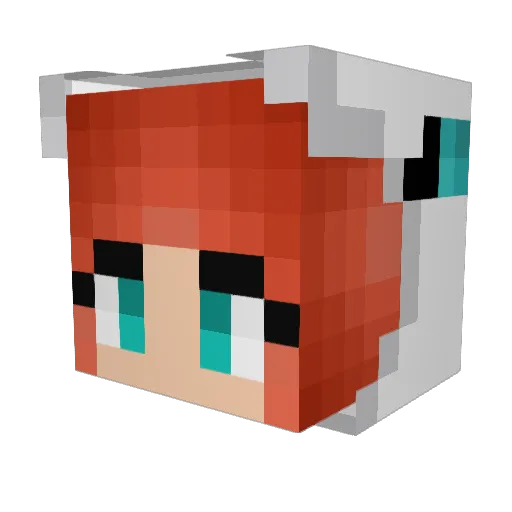 LightfuryZ Minecraft avatar head, 3D render