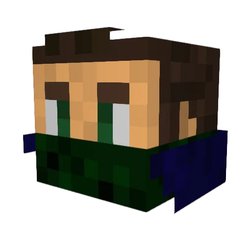 LightingFlash Minecraft avatar head, 3D render