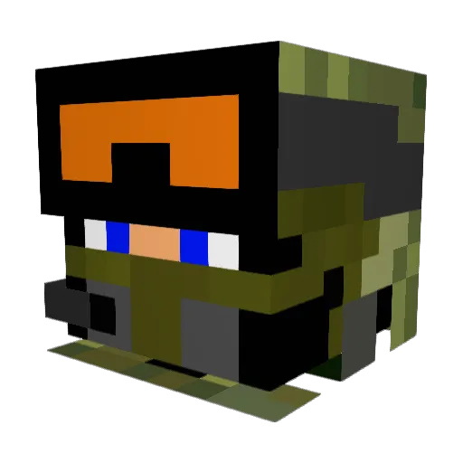 Lightingblue1 Minecraft avatar head, 3D render