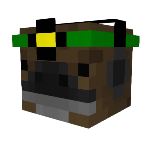 Lightingbob Minecraft avatar head, 3D render
