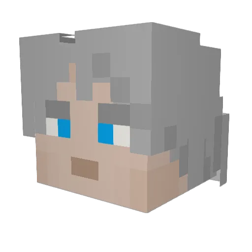 Lightingchaos Minecraft avatar head, 3D render