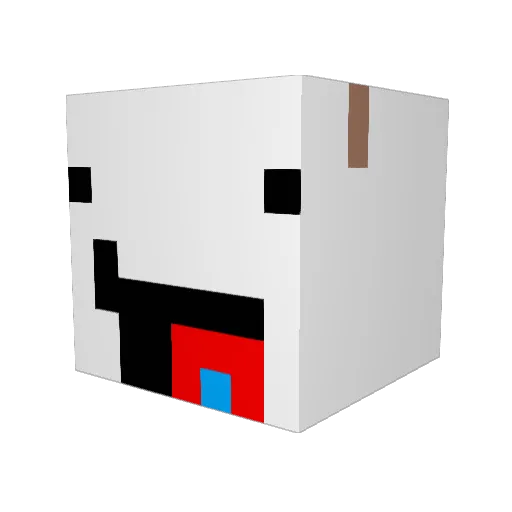 Lightingod Minecraft avatar head, 3D render