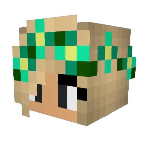 Lightiningstrike Minecraft avatar head, 3D render