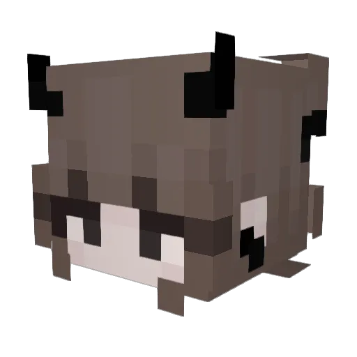 Lightkkj_ Minecraft avatar head, 3D render