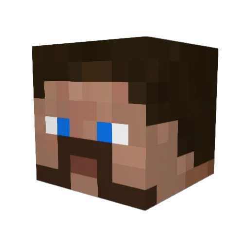 Lightman_x Minecraft avatar head, 3D render