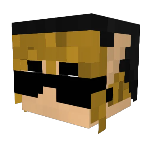 Lightname9896 Minecraft avatar head, 3D render