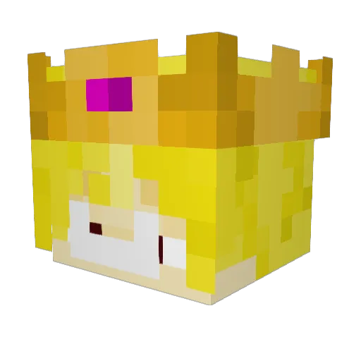 LightnierGaming Minecraft avatar head, 3D render