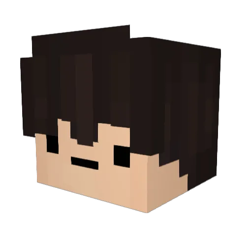 Lightnin_YT Minecraft avatar head, 3D render